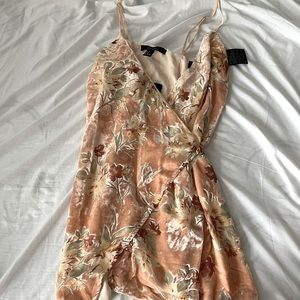 F21 NWT Velvet Wrap Floral Dress
